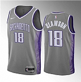Men's Sacramento Kings #18 Jalen Slawson Gray 2023 Draft City Edition Stitched Jersey Dzhi ,baseball caps,new era cap wholesale,wholesale hats